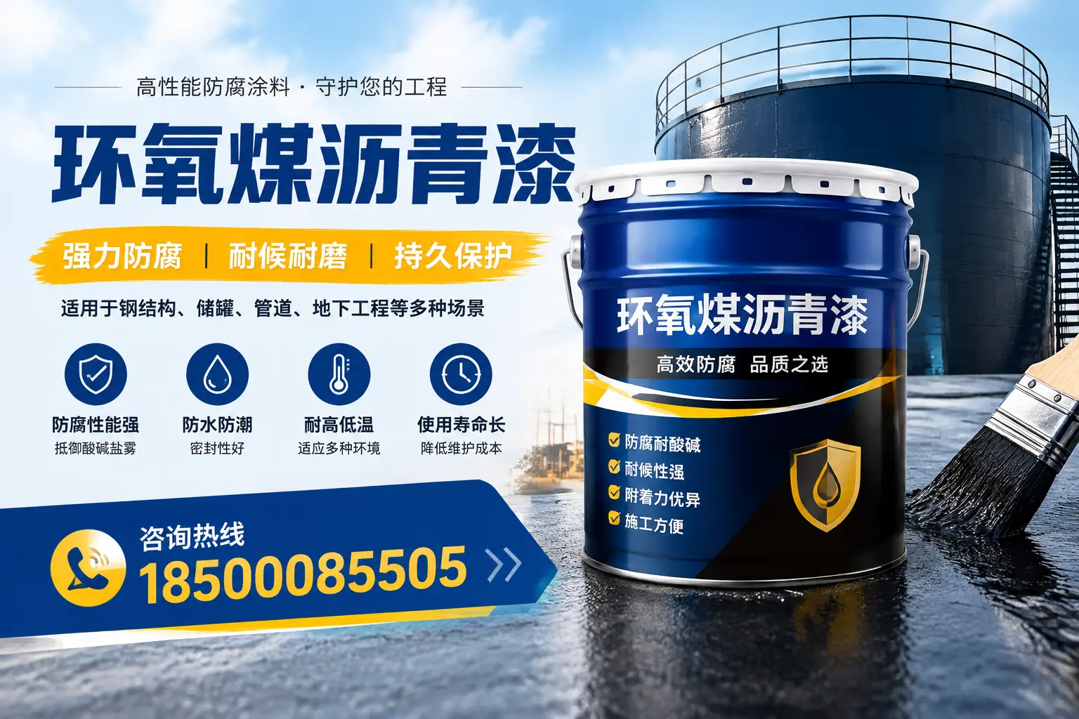 环氧煤沥青漆在工业中的应用，岳阳企业的选择